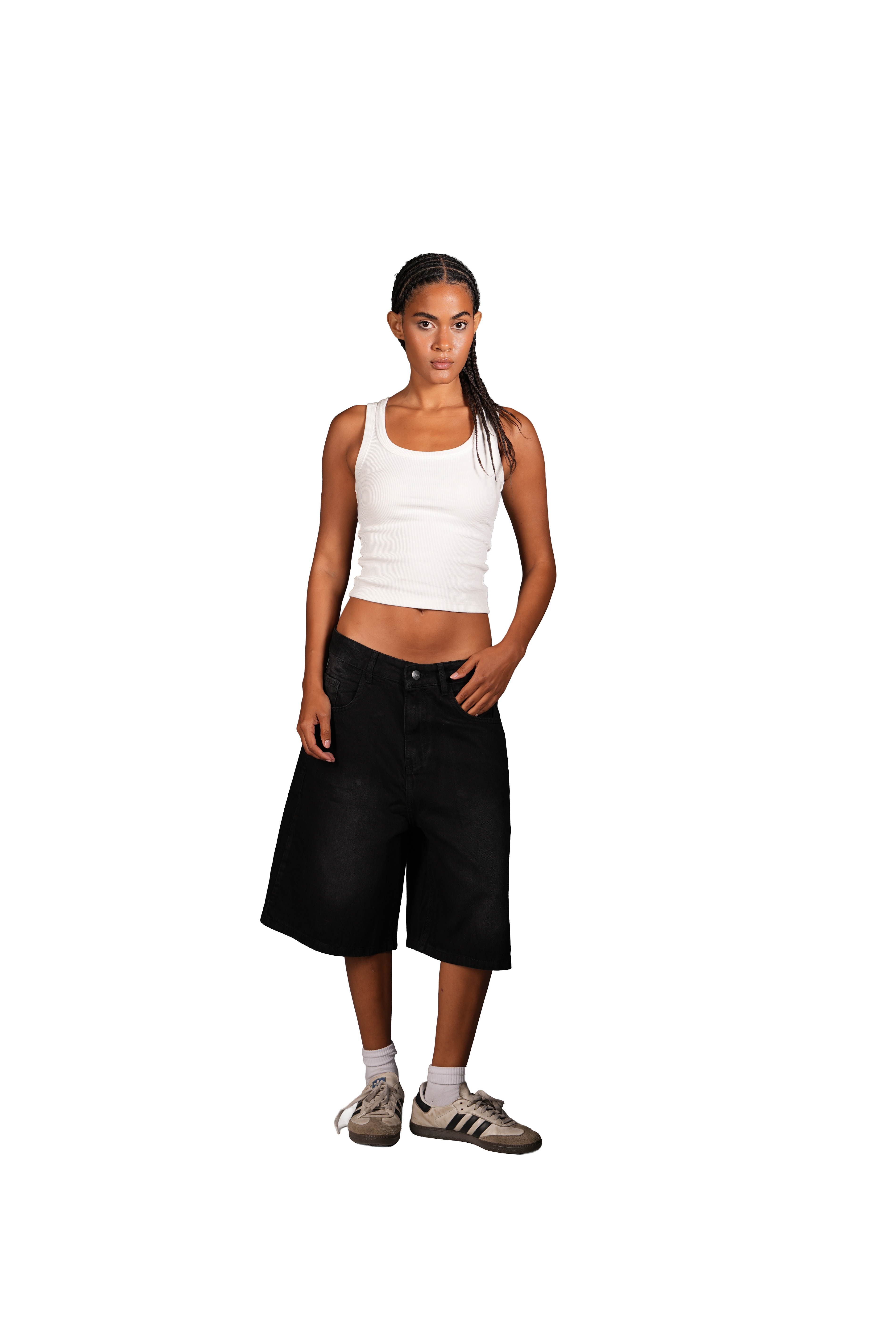 NP-113 JORTS / BLACK