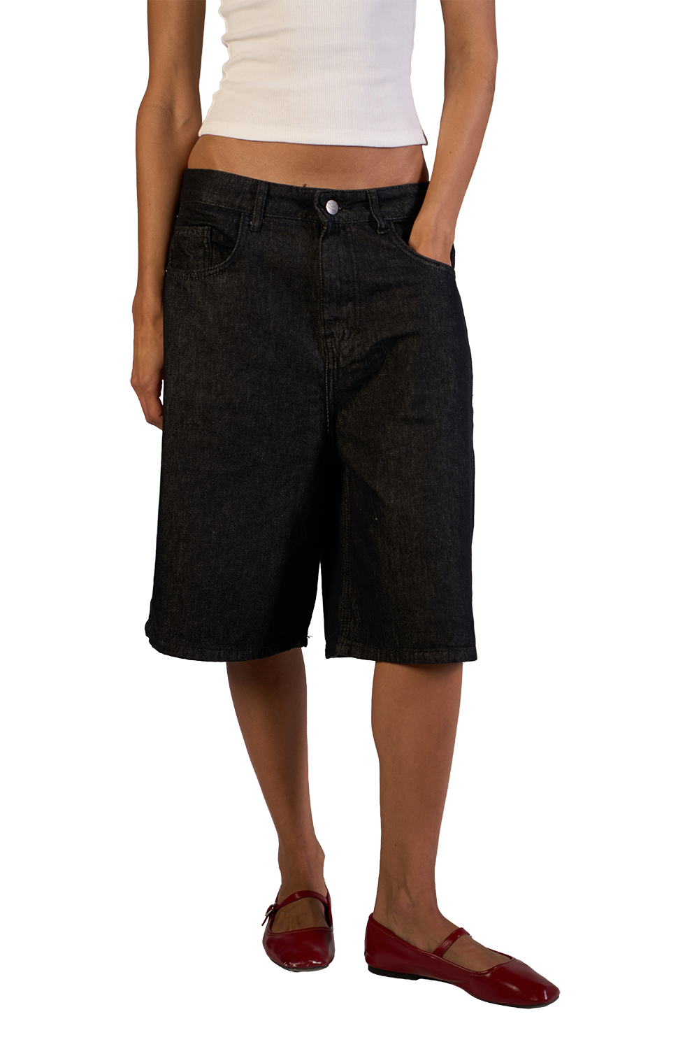 NP-99 JORTS / RAW BLACK